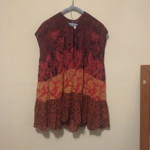 Free People Floral Top Size M